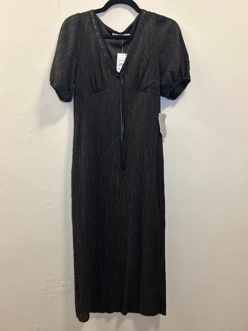 NWT LUSH Lace Bow Ribbed Midi Dress Size M